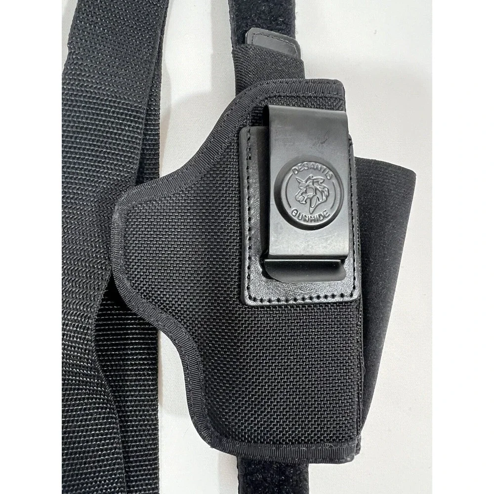 DeSantis Left Hand Holster Black Nylon Cordura Gun Holster Strap Concealed Carry
